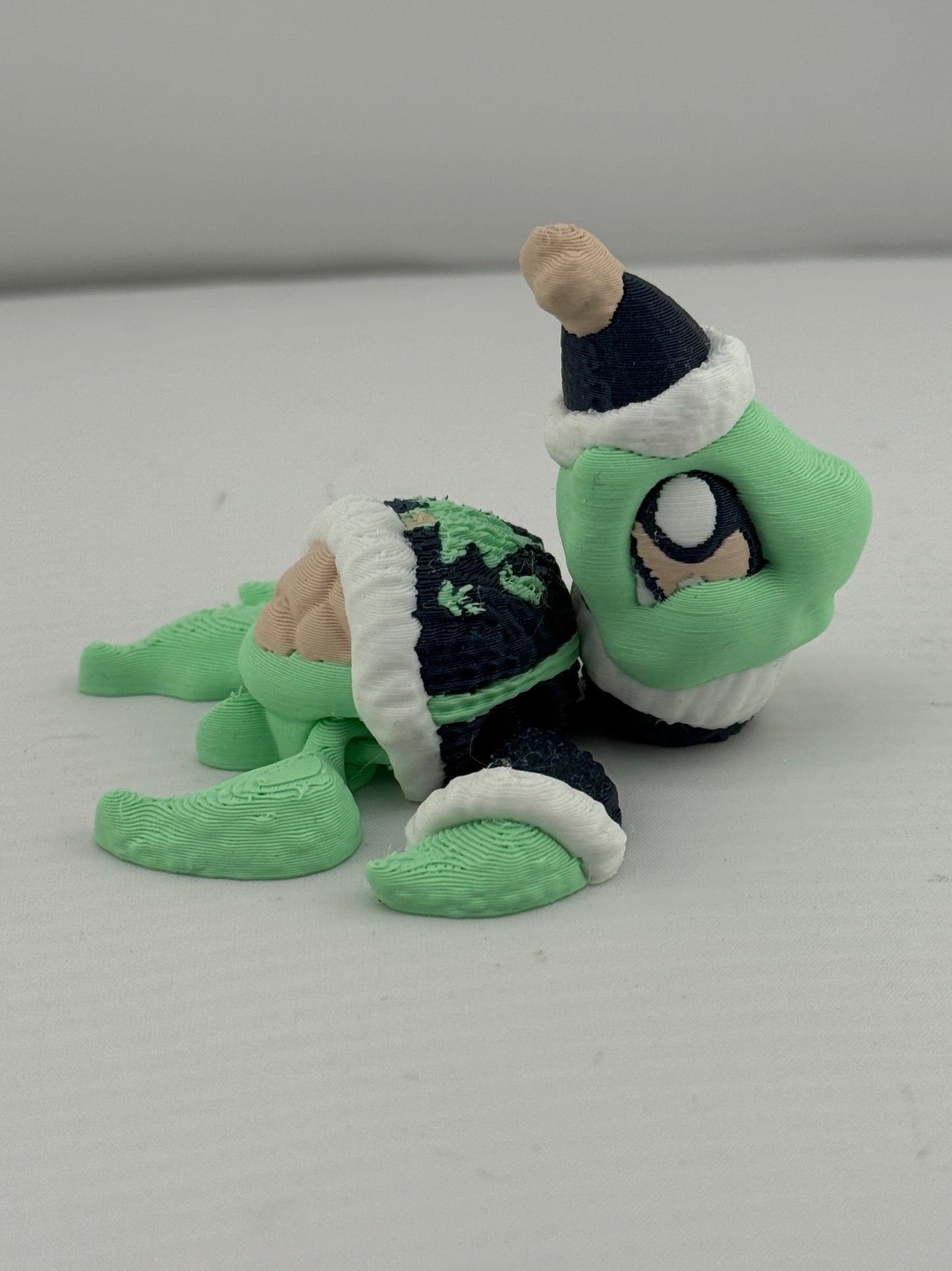 Holiday Themed Articulating Turtle Figurine