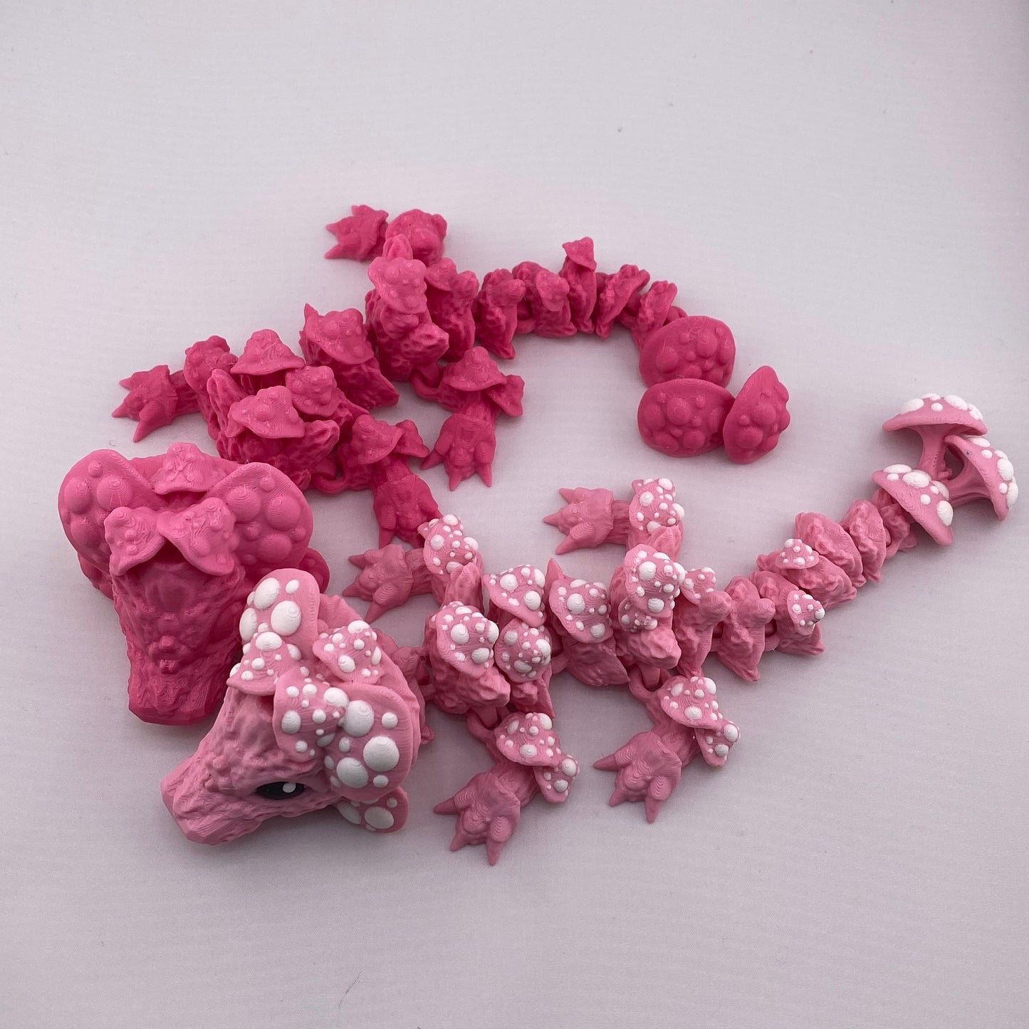 Mushroom Dragon Figurines Decoration 3D Printed