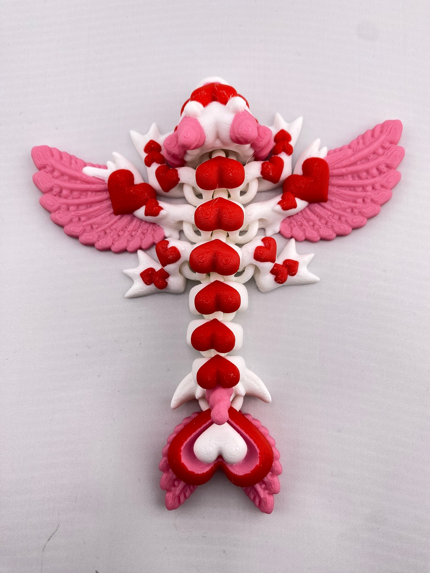 Tiny Love Dragon,Valentines Day,Fidget Figurine,Anniversary Gift,Birthday Present,Cinderwing3d,3D Printed,Dungeons,Hearts,Wings,Living Room Decor
