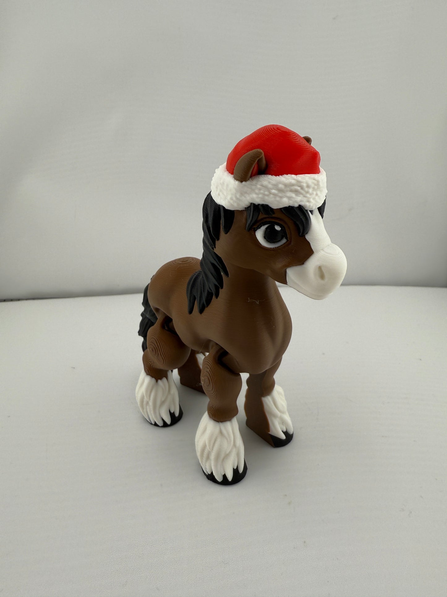 Moveable Christmas Hat Clydesdale Horse