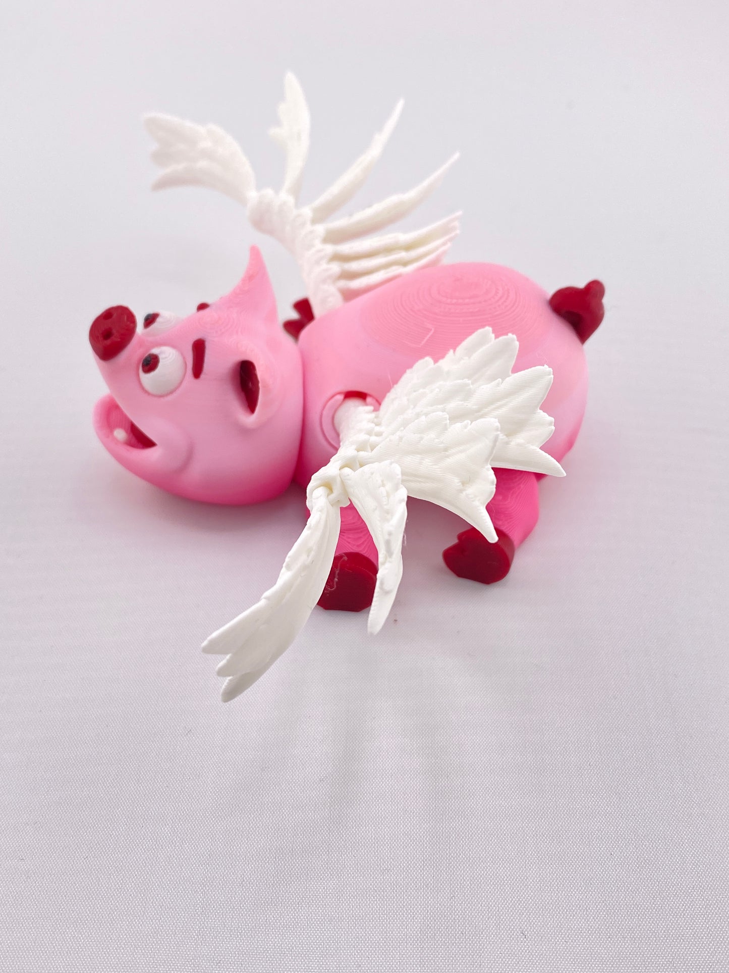 Articulated Flying Pig Figurine