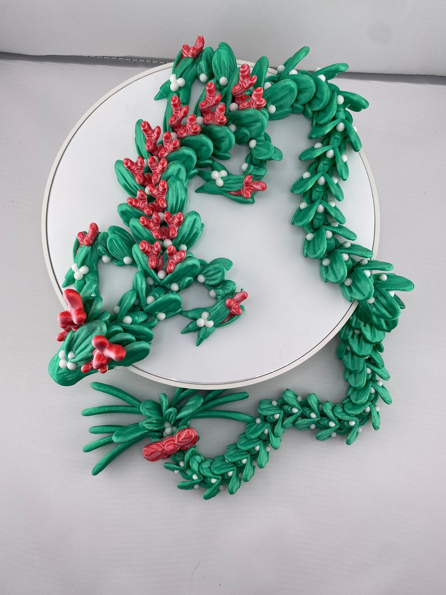 Mistletoe Dragon Figurine Decoration