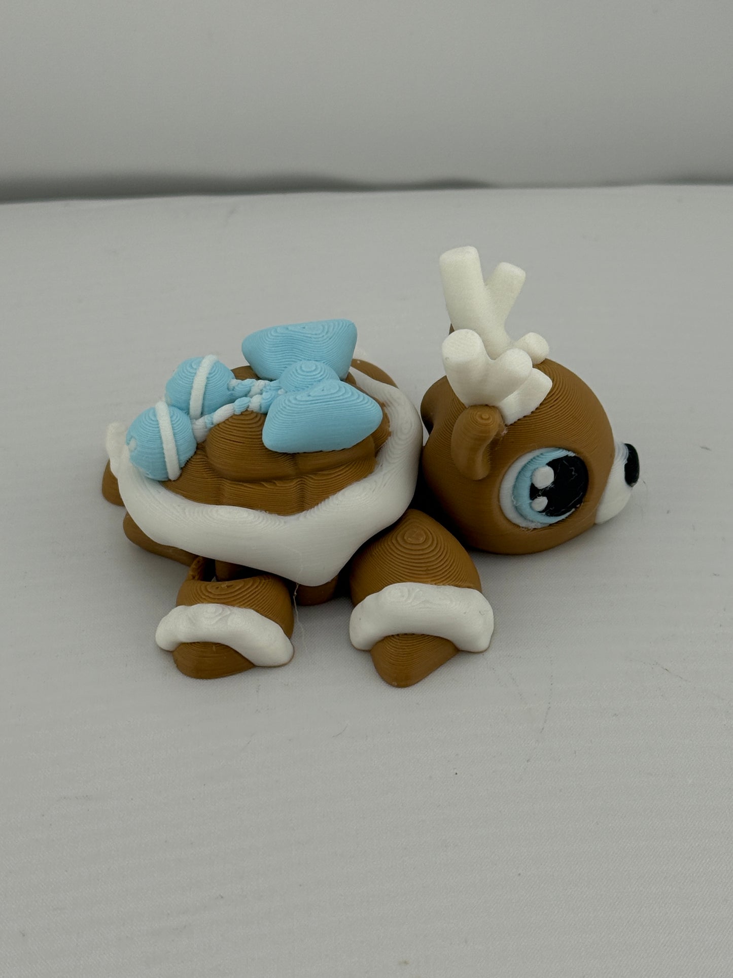 Holiday Themed Articulating Turtle Figurine