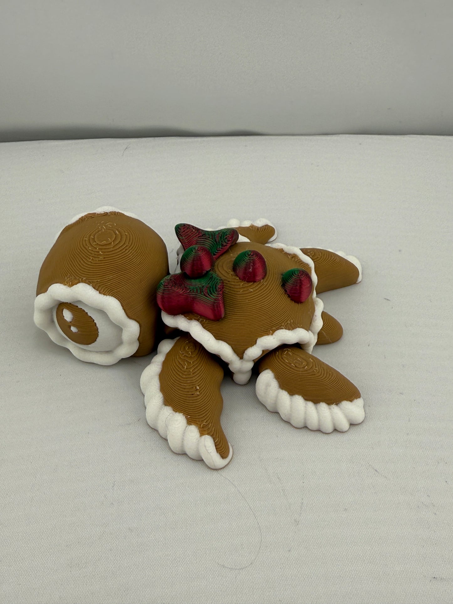 Holiday Themed Articulating Turtle Figurine