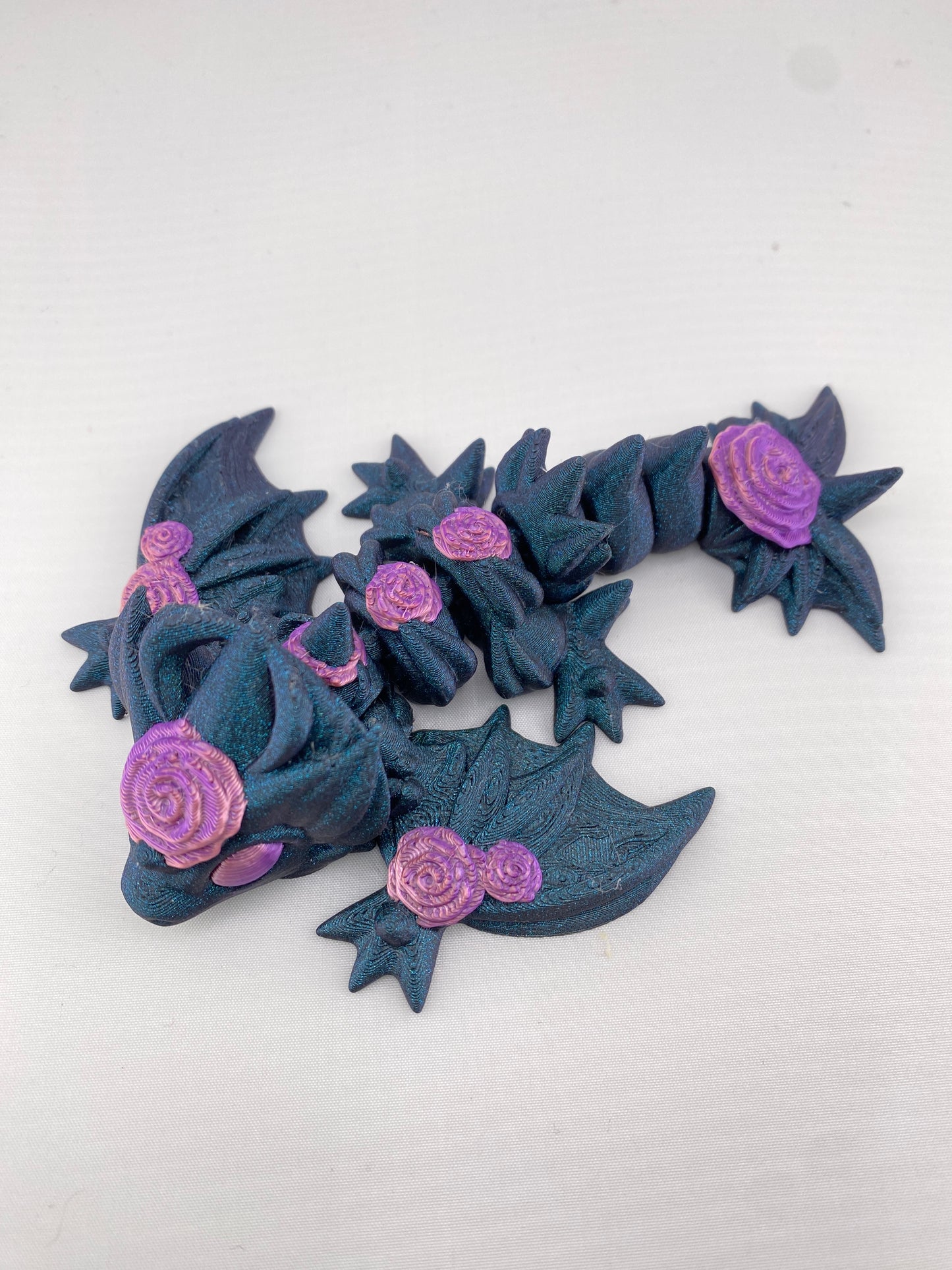 Articulating 3D Printed Rose Dragons Decoration Figurines