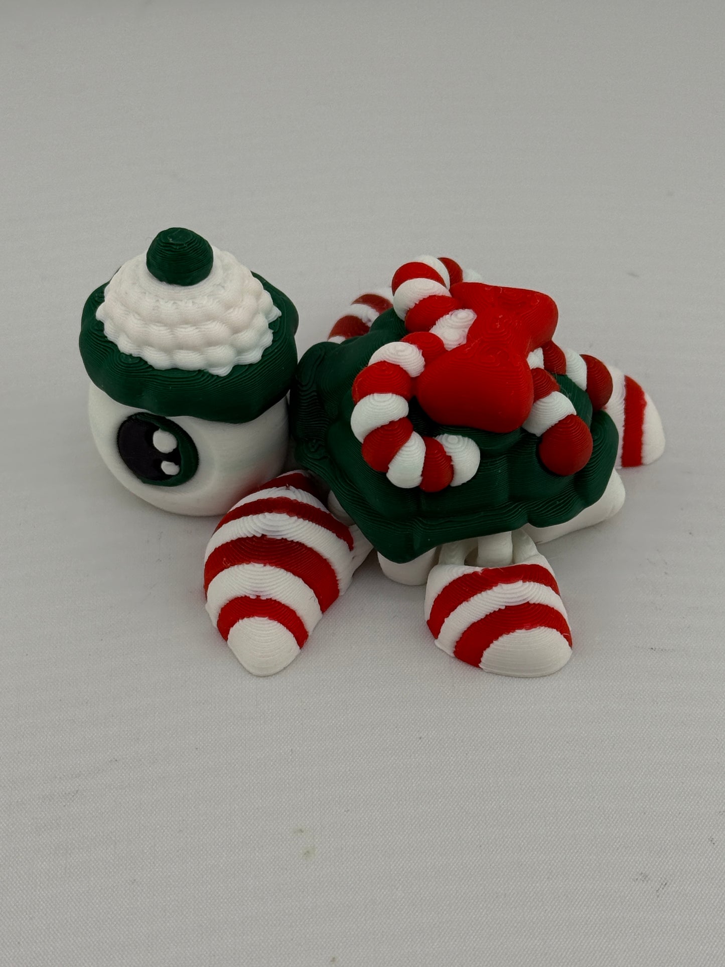 Holiday Themed Articulating Turtle Figurine