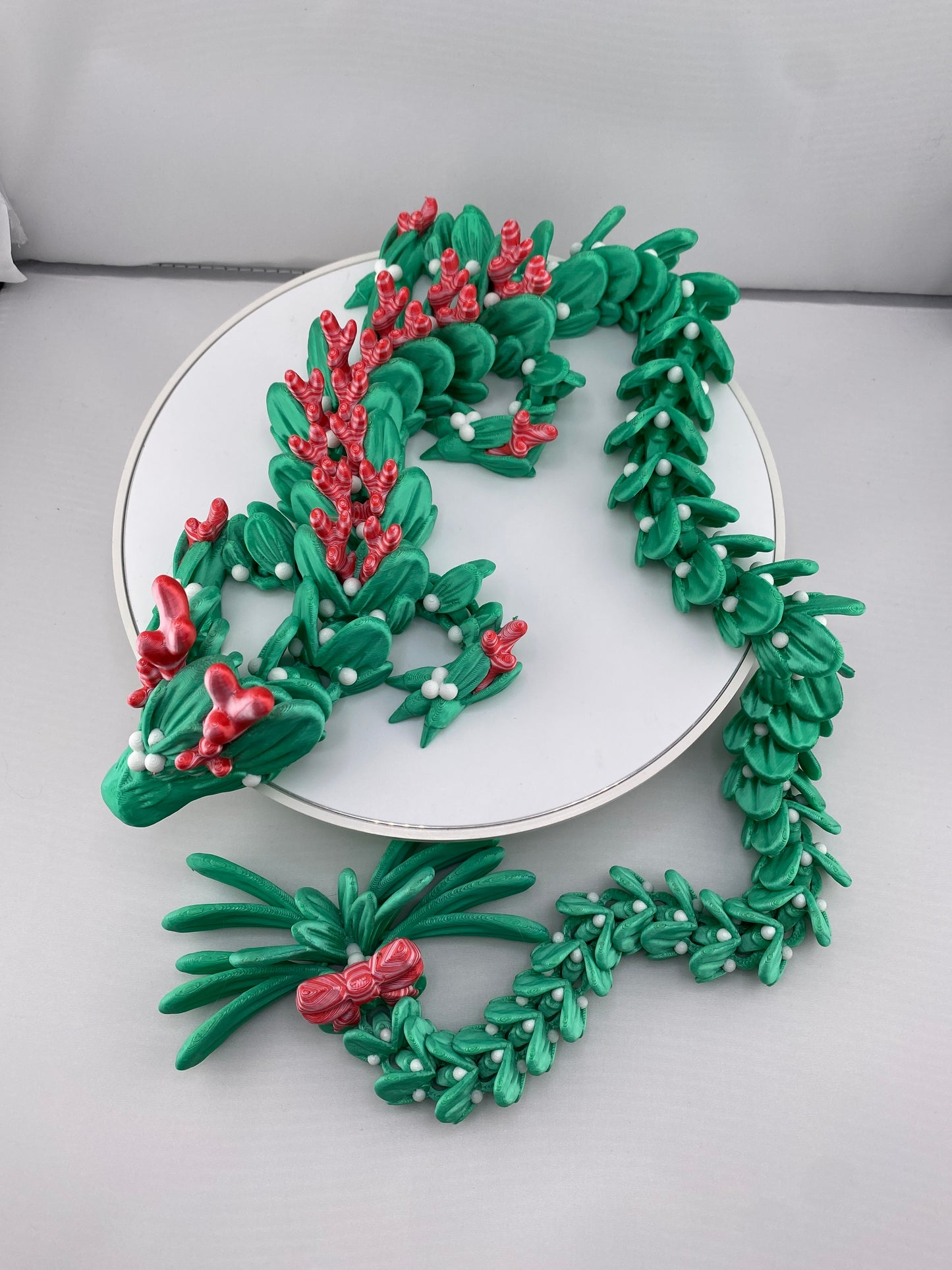 Mistletoe Dragon Figurine Decoration