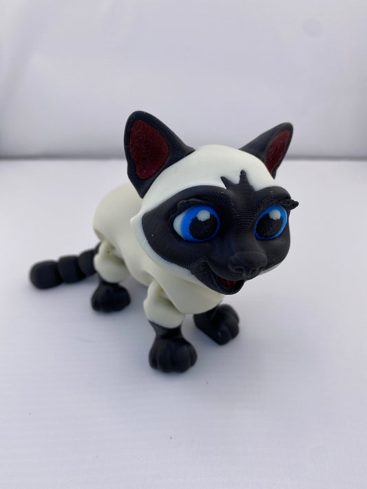 Siamese Cat Articulated Figurine Decoration