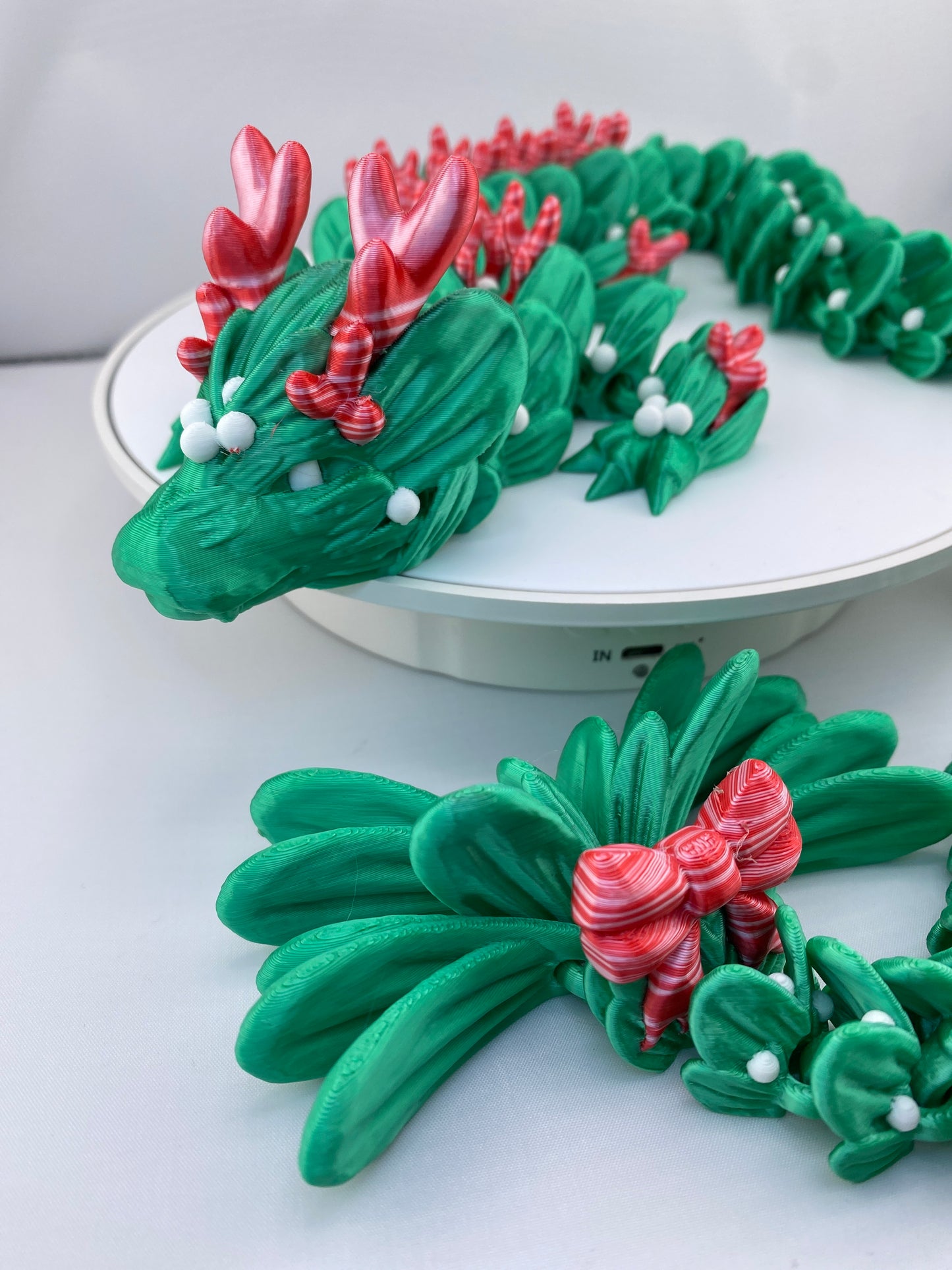 Mistletoe Dragon Figurine Decoration