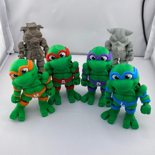 Mutant Turtle Articulating Characters Figurines Decoration