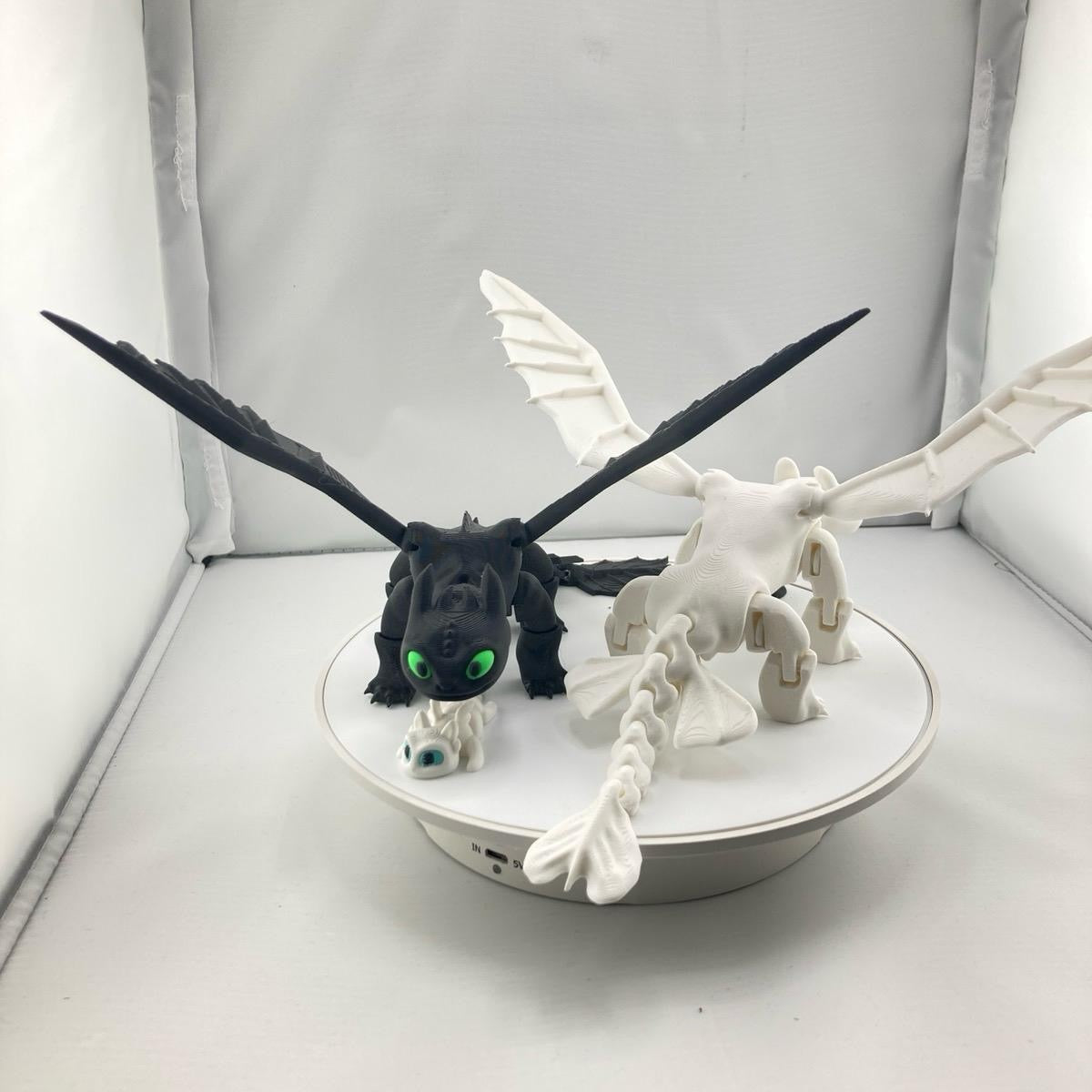 Black and/or White Dragon Figurine