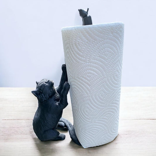 Cat Catching Bird Paper Towel Holder, Color Customizable 3D Printed, Kitchenware, Freestanding,Farmhouse Decor,Animal,Cat Lover Gift,Feline