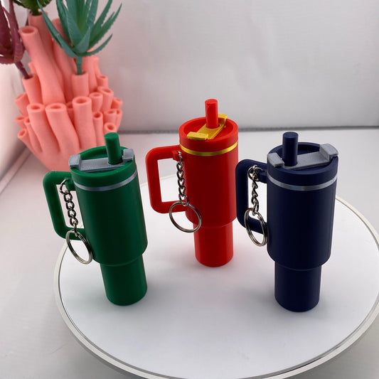 Tumbler Lip Balm Holder Keychain Figurine