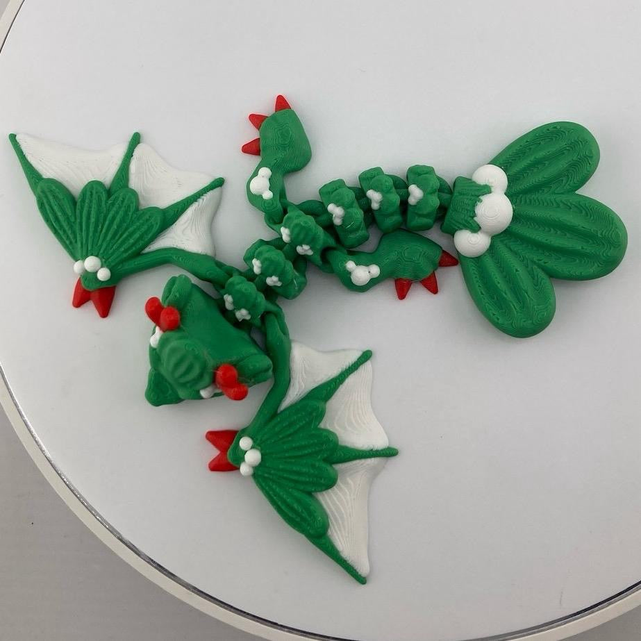 Mistletoe Dragon Wyvern Figurine Decoration - Perfect for Home and Office Decor