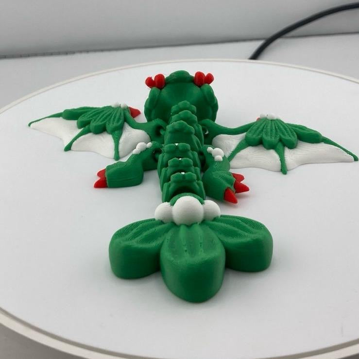 Mistletoe Dragon Wyvern Figurine Decoration - Perfect for Home and Office Decor