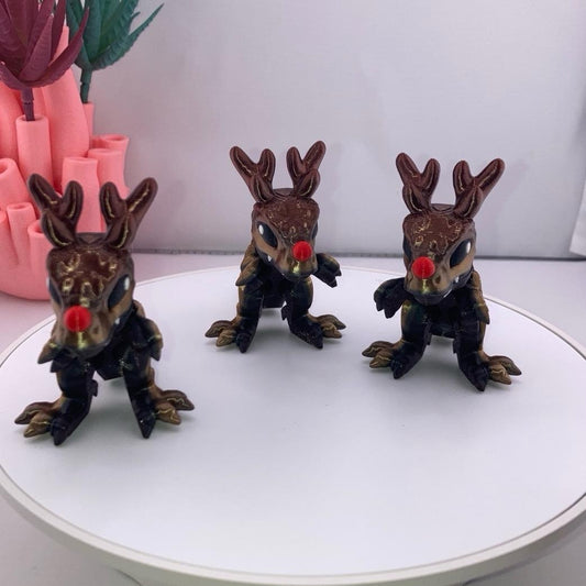 Mini Holiday T-Rex Figurine Decoration