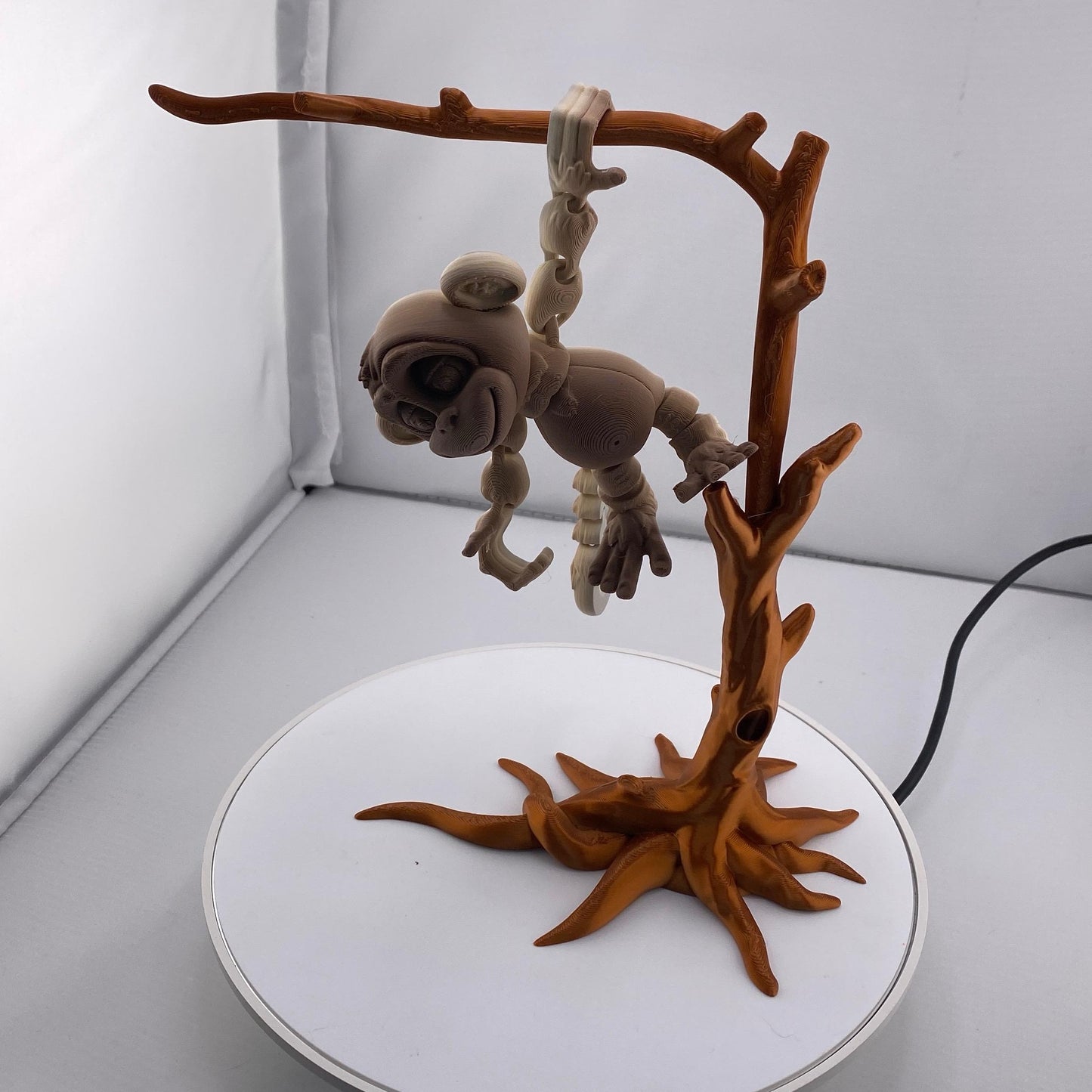 Hanging Tree Monkey Figurine With Tree Stand Decoration