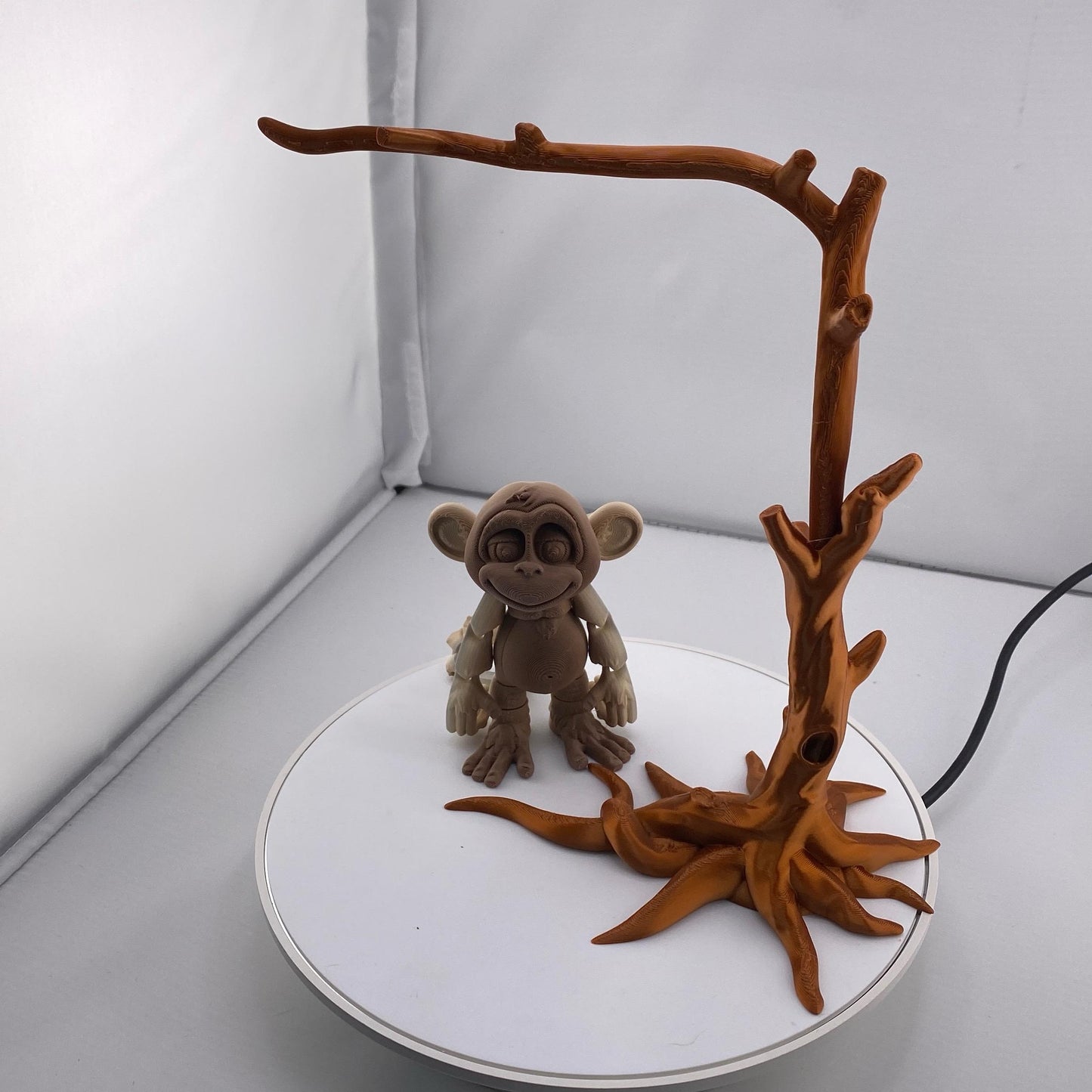 Hanging Tree Monkey Figurine With Tree Stand Decoration