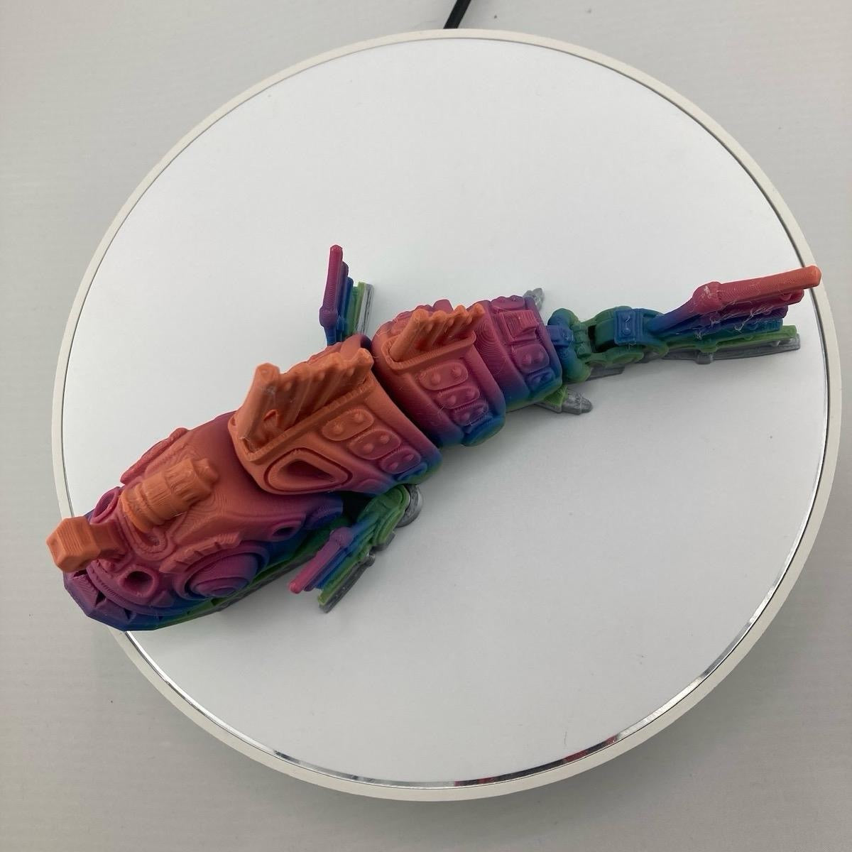 Cyborg Articulating Flexi Fish Figurine Decoration