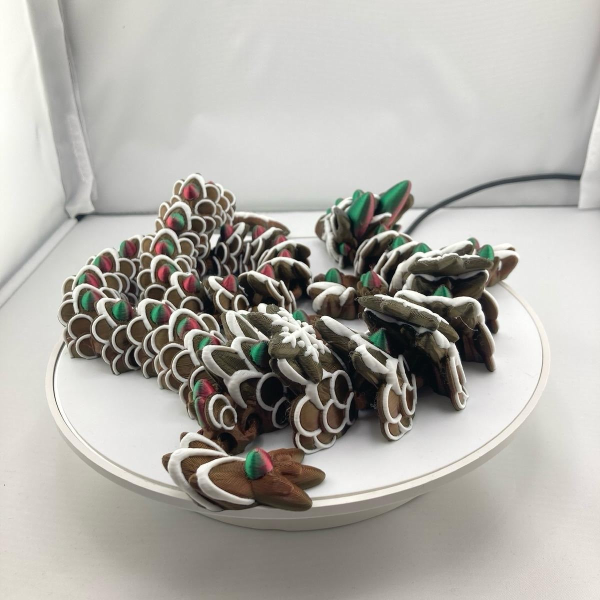 Gingerbread Dragon Christmas Figurine Decoration Ornaments