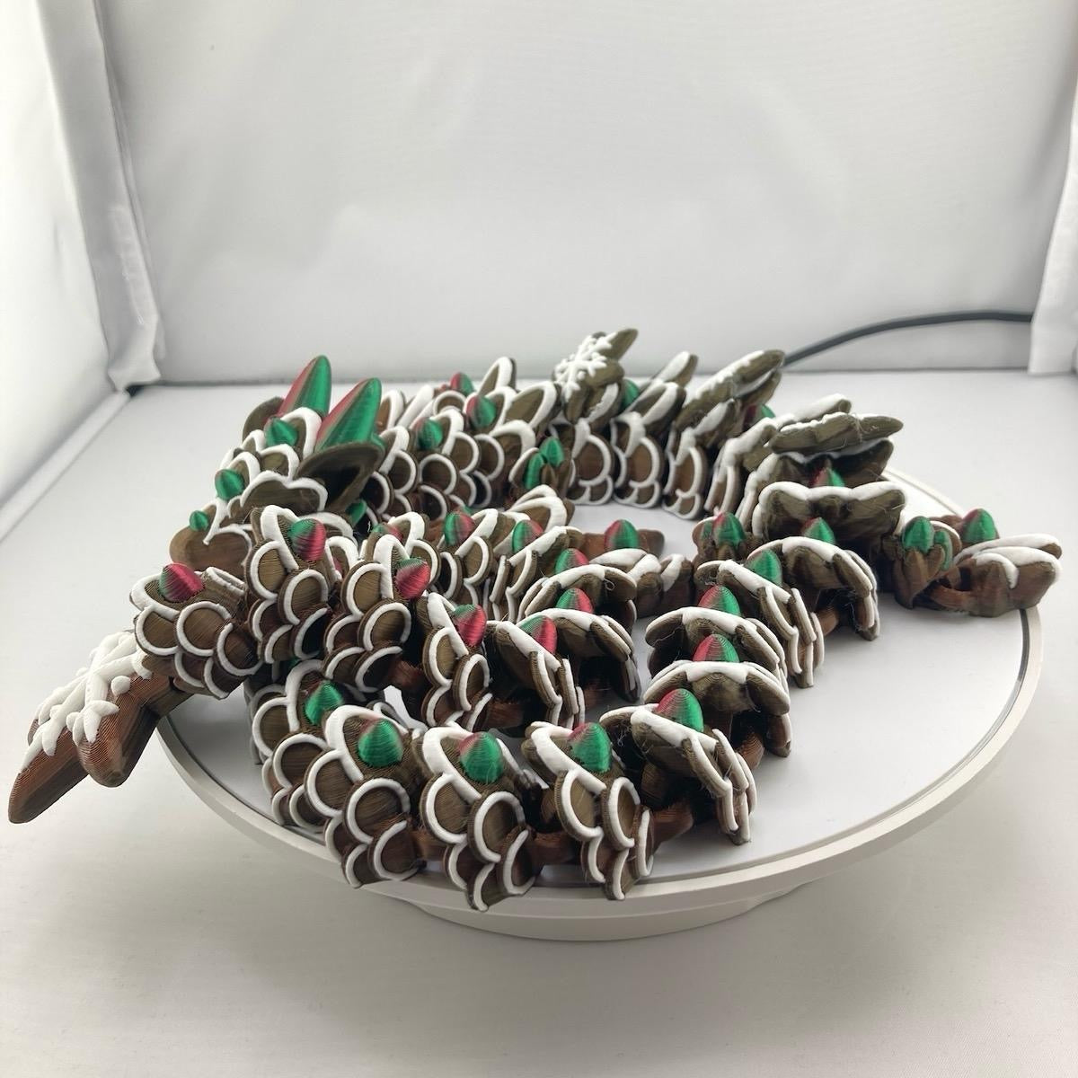Gingerbread Dragon Christmas Figurine Decoration Ornaments
