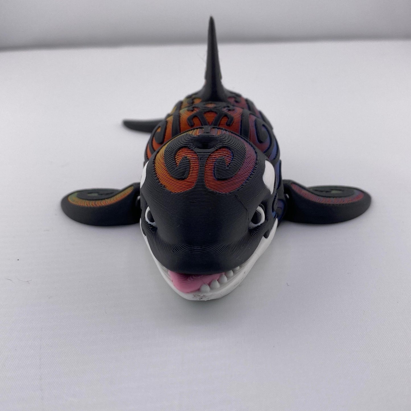 Tattooed Orca Whale Figurine statue collection