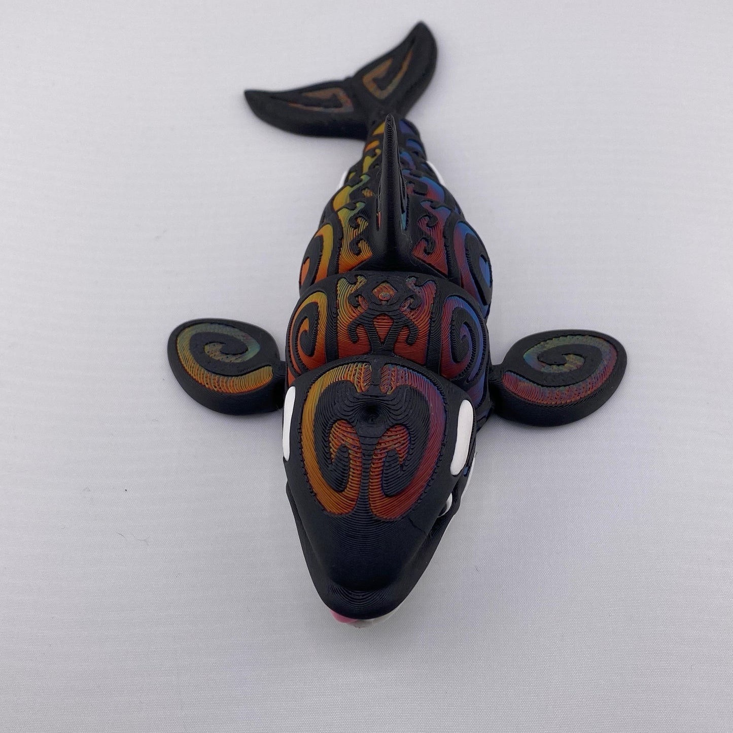 Tattooed Orca Whale Figurine statue collection
