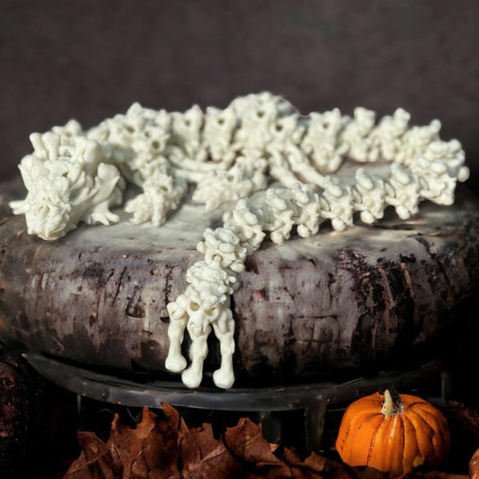 Hallow Skull Bone Dragon Figurine Decoration Halloween