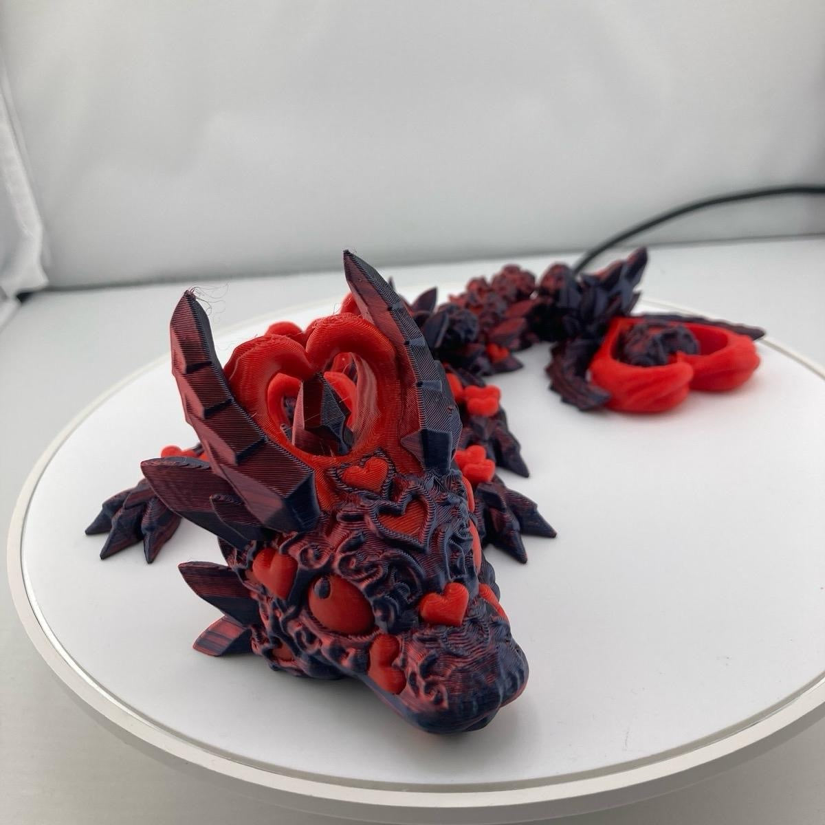 Dark Heart Dragon Figurine Decoration Large 3D Room Magical