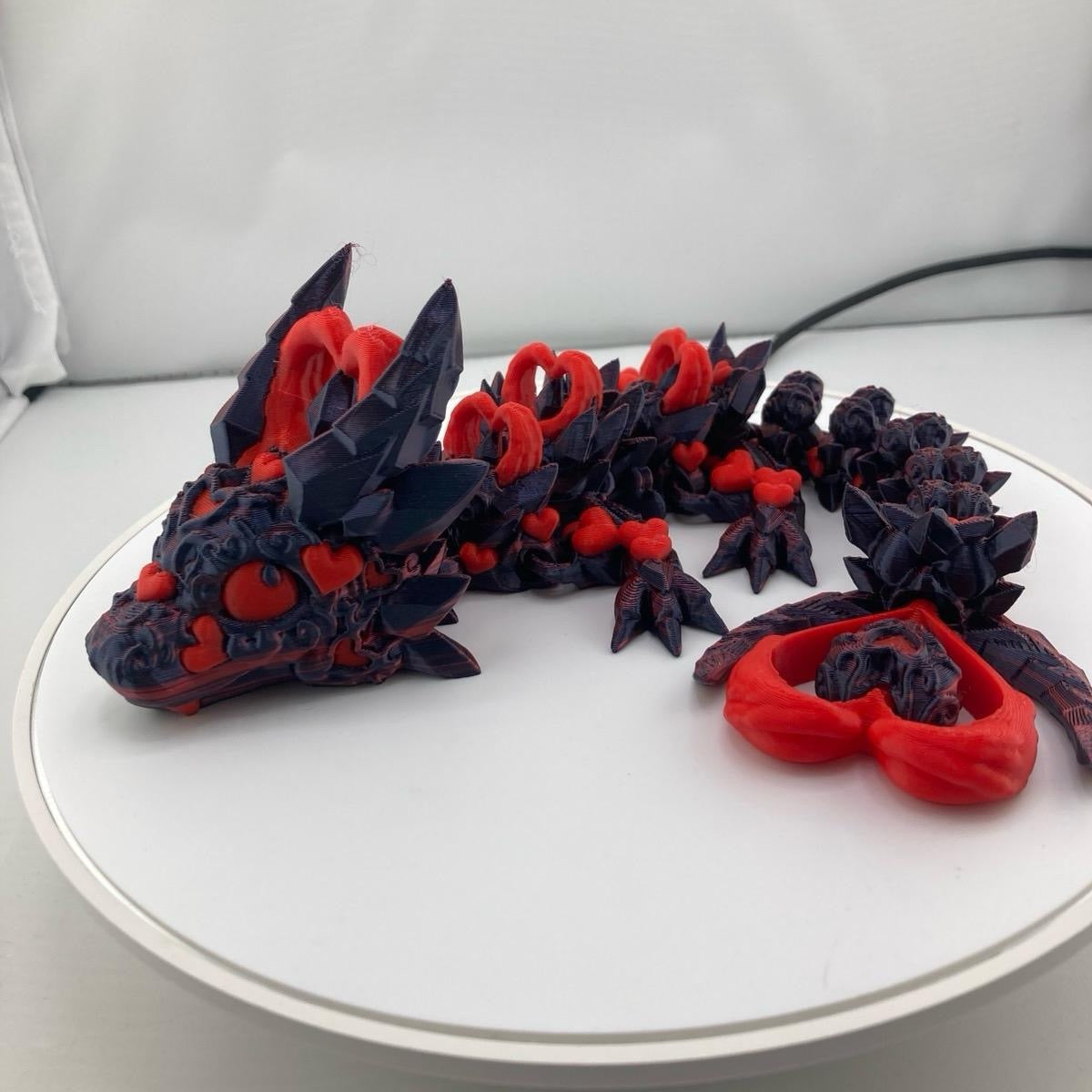 Dark Heart Dragon Figurine Decoration Large 3D Room Magical
