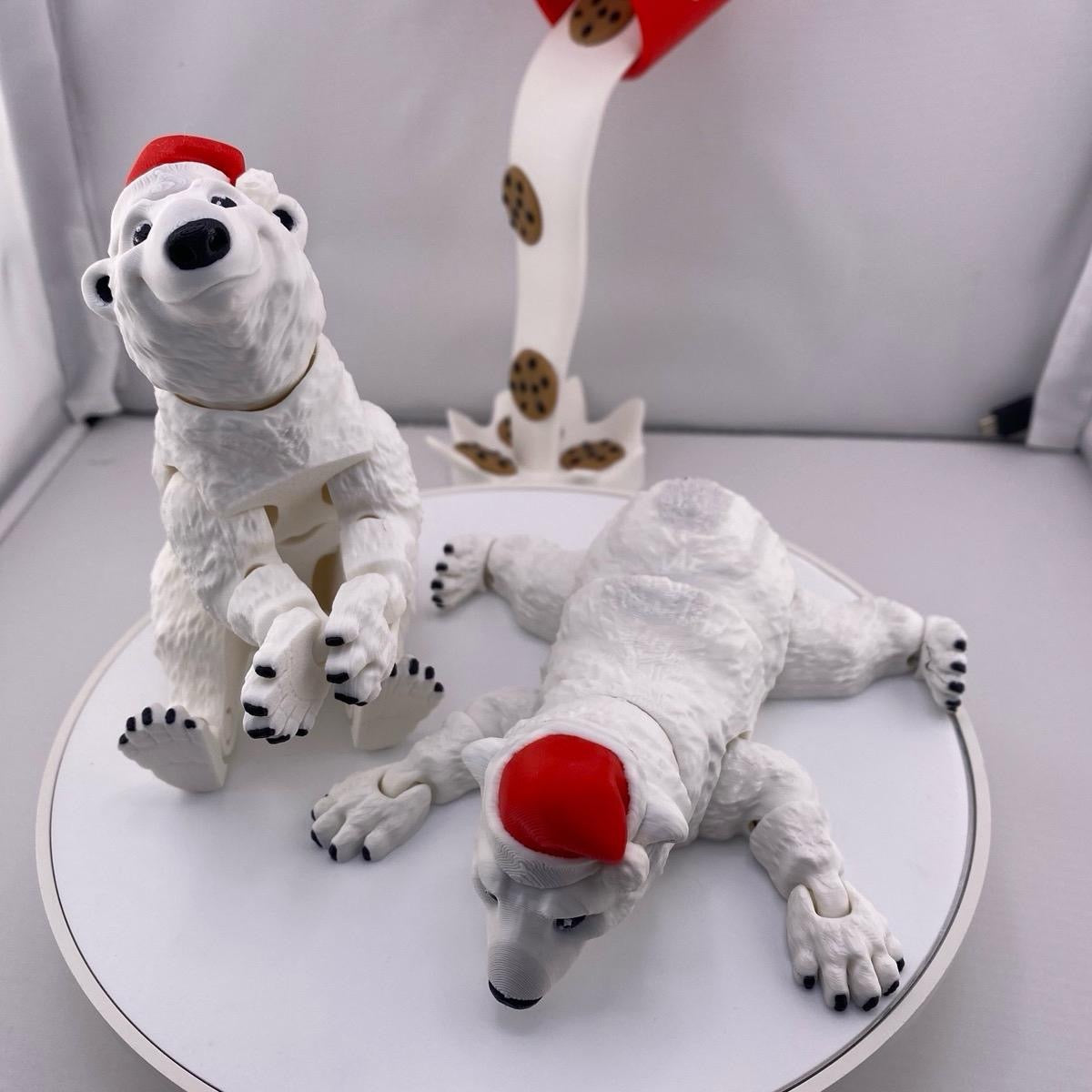 Christmas Polar Bear Figurine Decoration Holiday Gift Ornaments