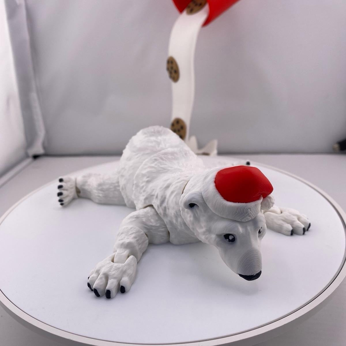 Christmas Polar Bear Figurine Decoration Holiday Gift Ornaments
