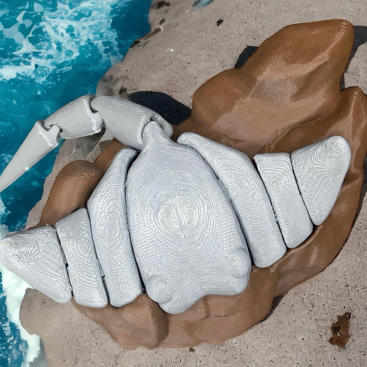 Stingray With Rock Display Figurine Decoration