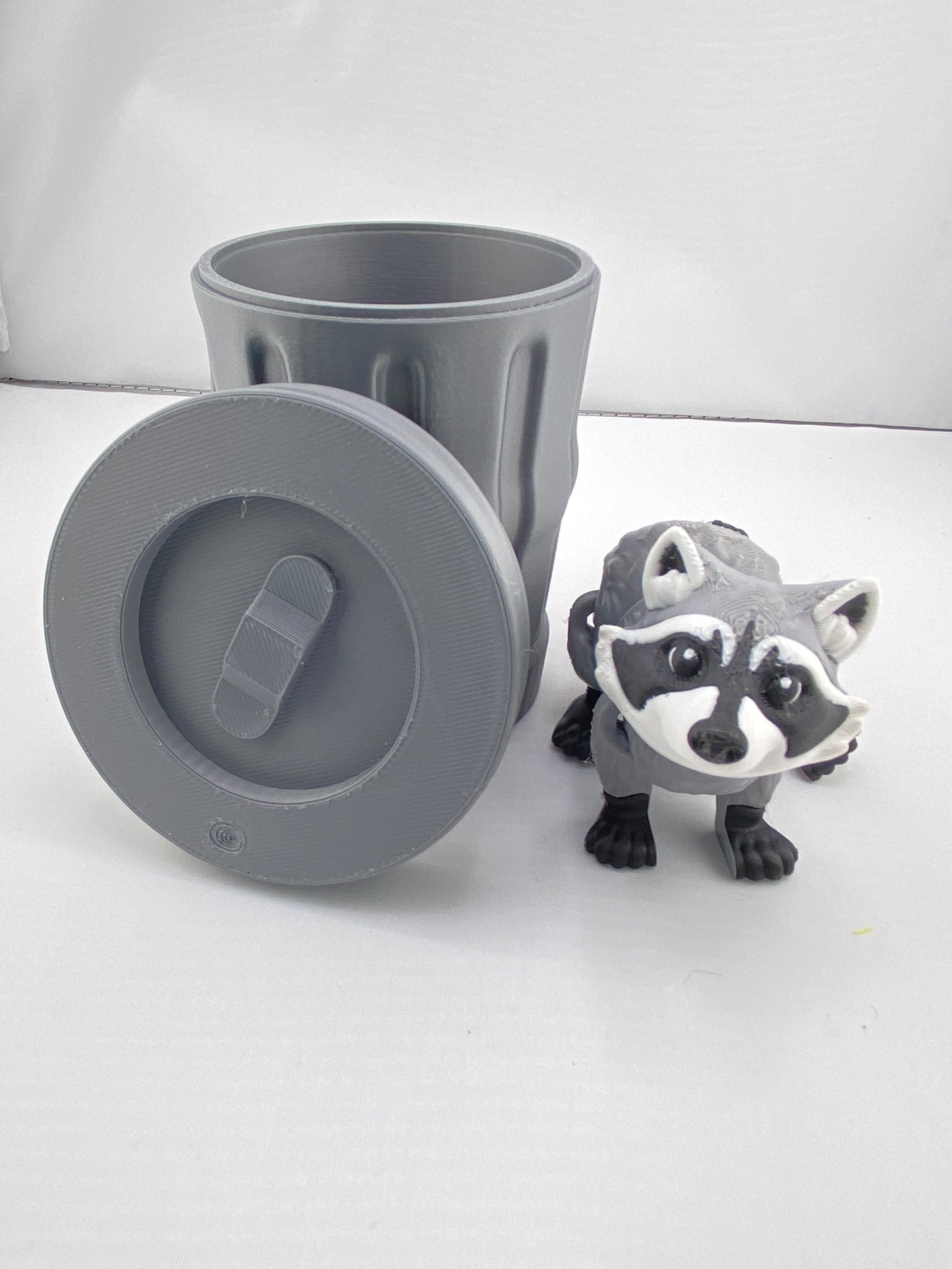 Trash Panda Racoons in Trash Can Figure Decoration