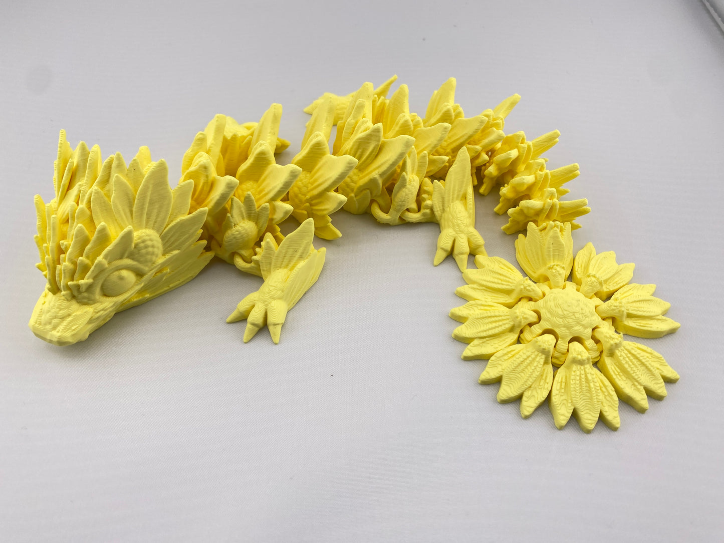 Sunflower Dragon Figurine Decoration 3D Printed