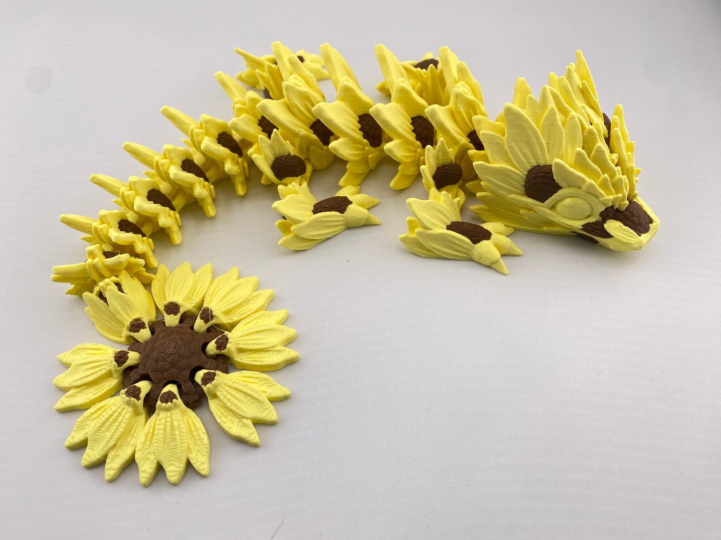 Sunflower Dragon Figurine Decoration 3D Printed
