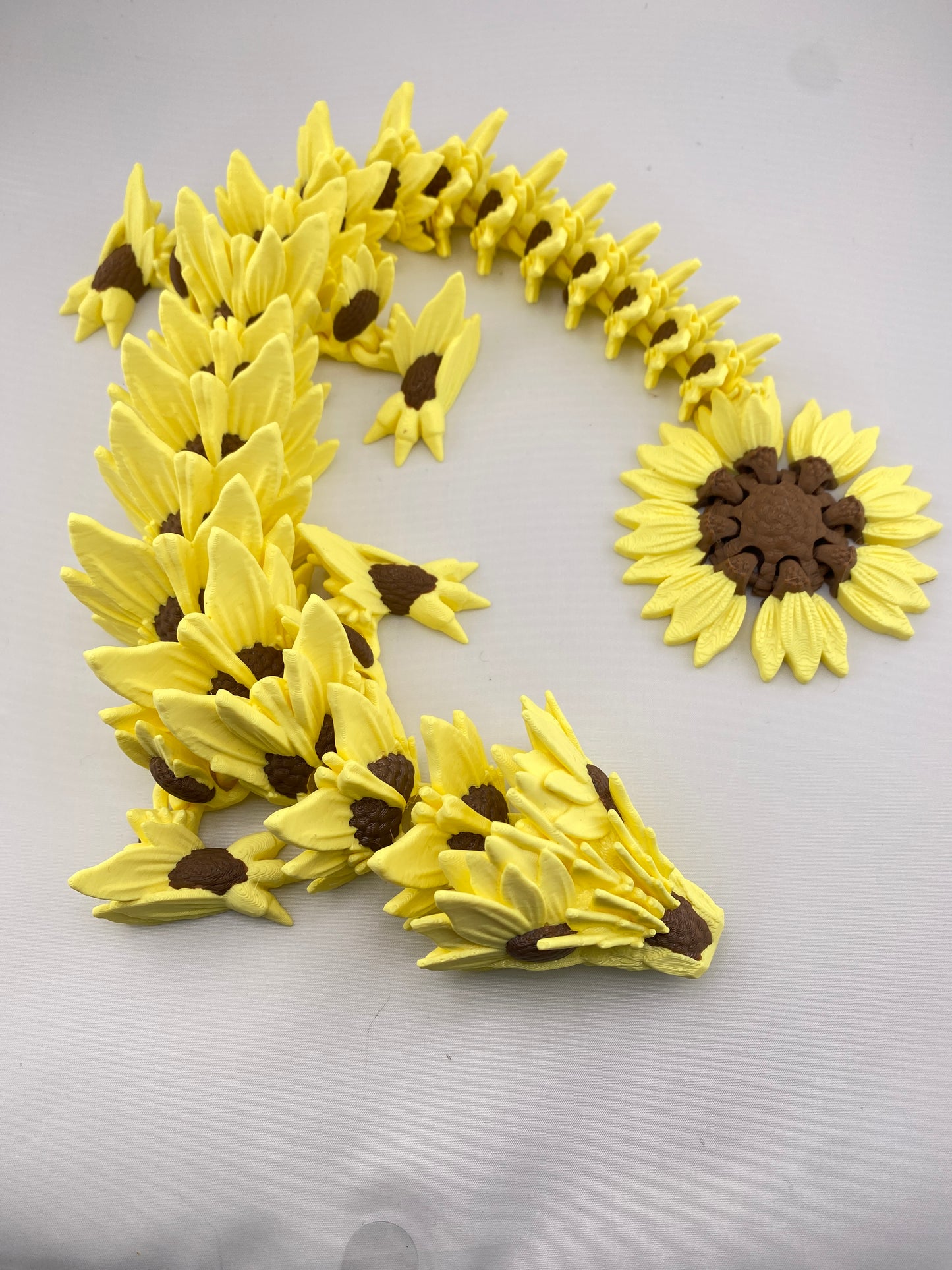 Sunflower Dragon Figurine Decoration 3D Printed