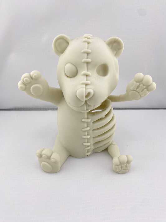 Halloween Teddy Bear Skeleton Figurine Decoration