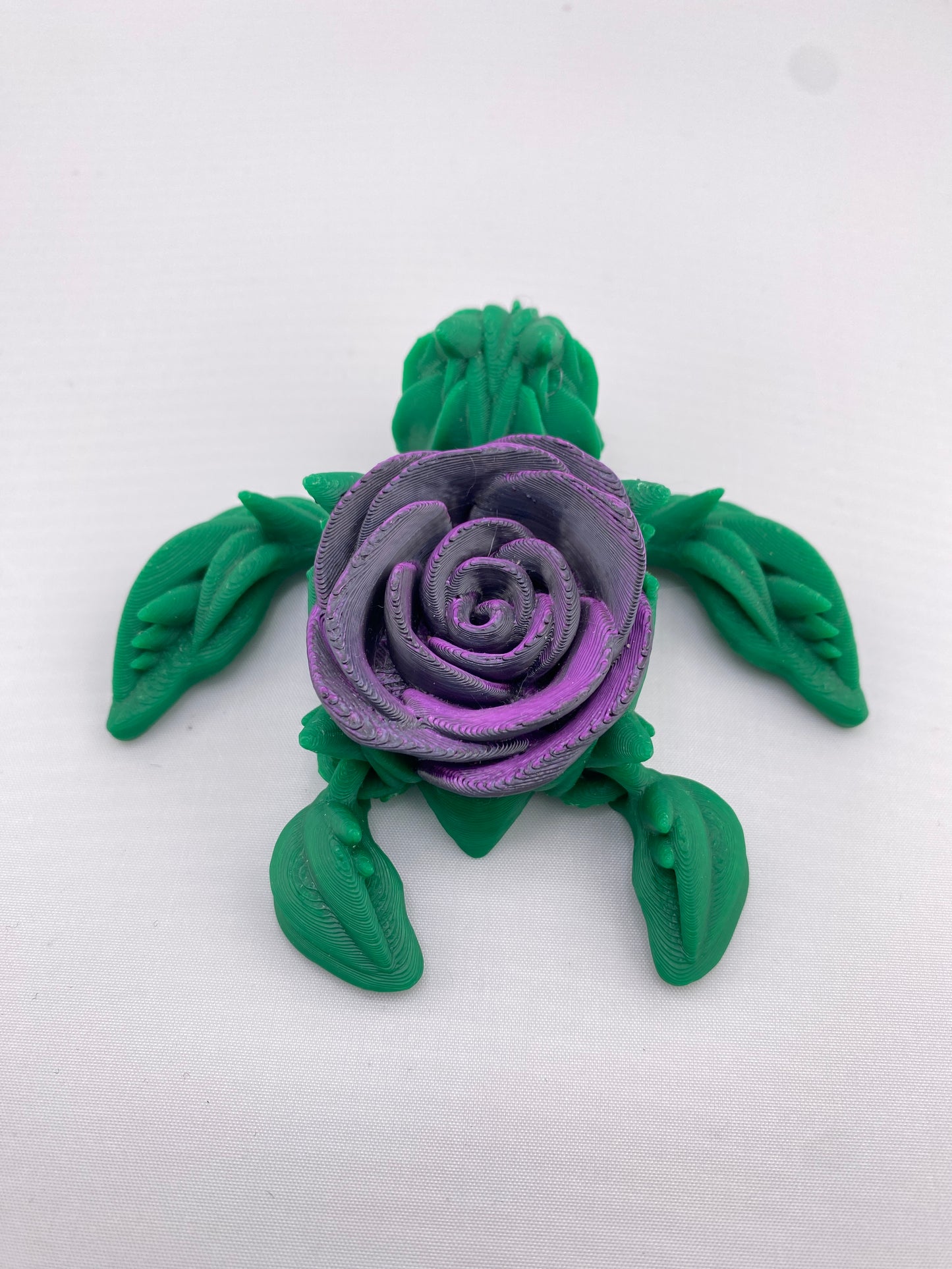 Two Color Rose Turtle Figurine Decoration
