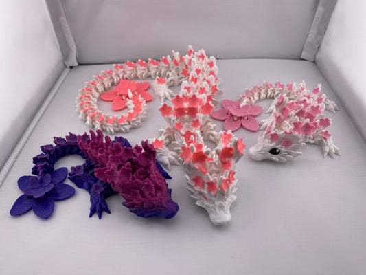 Cherry Blossom Dragon Figurine Decoration