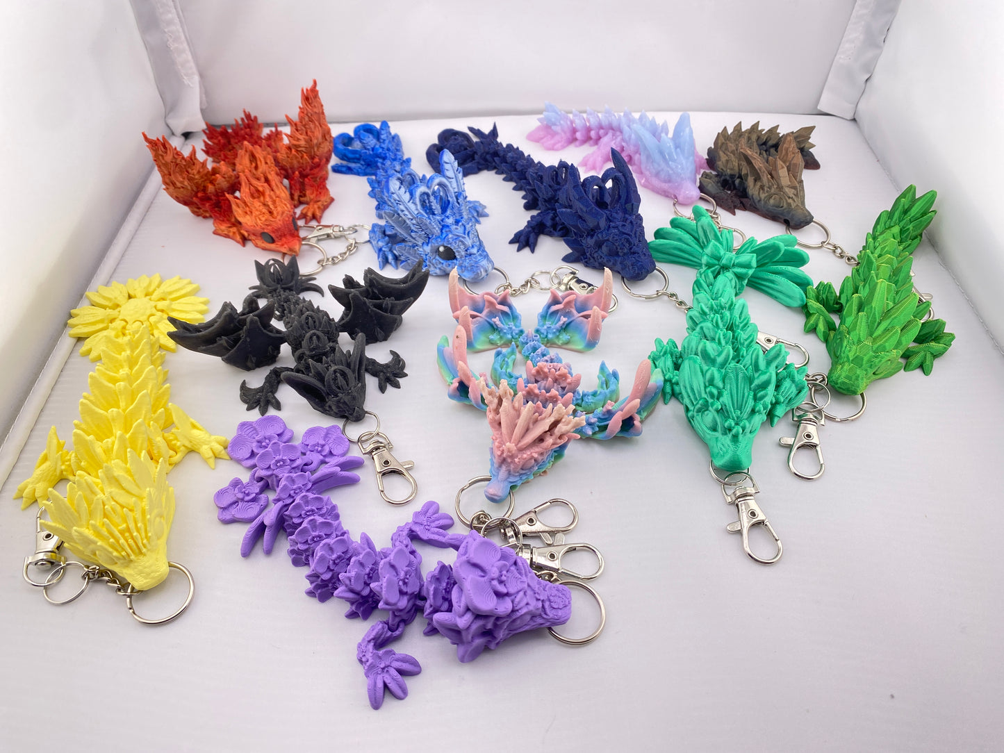 Articulating Dragon Keychains