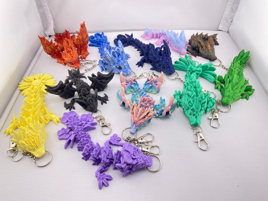 Articulating Dragon Keychains