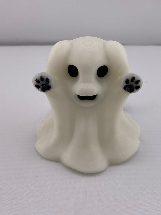 Glow In The Dark Ghost Dog or Cat - Halloween Figurine Decor